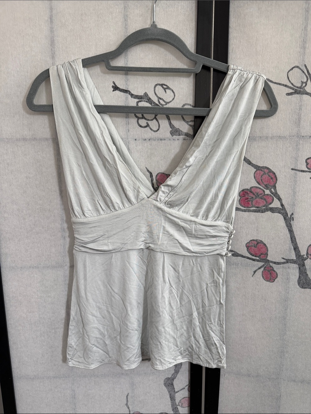 Silky ice blue Theory top